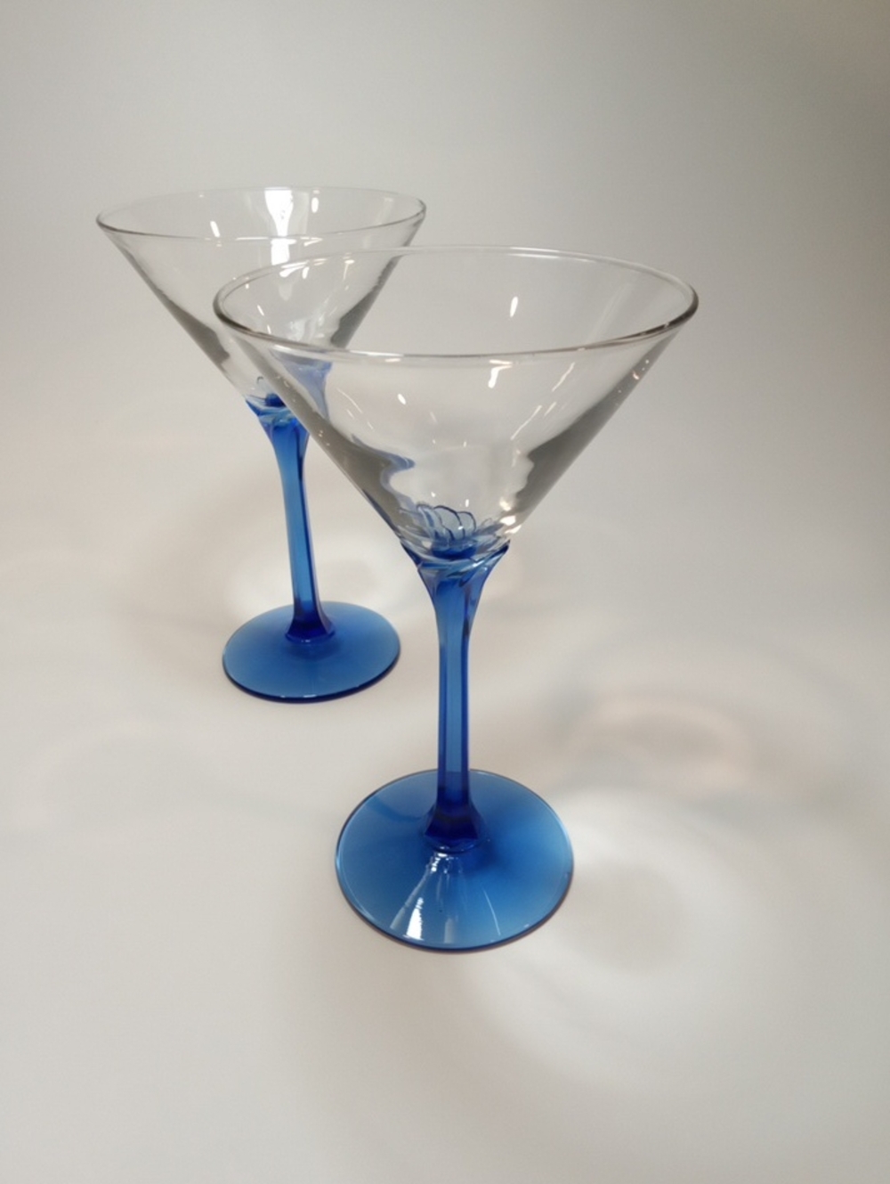 Set of 2 Blue Stem Libbey Domaine  Martini Glasses